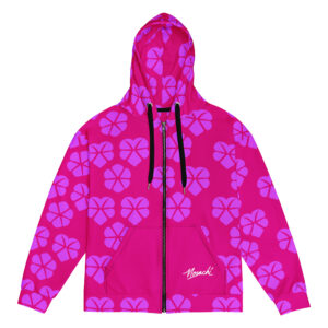 Mosachi Lux Pink Strawberry Bloom  Unisex zip hoodie